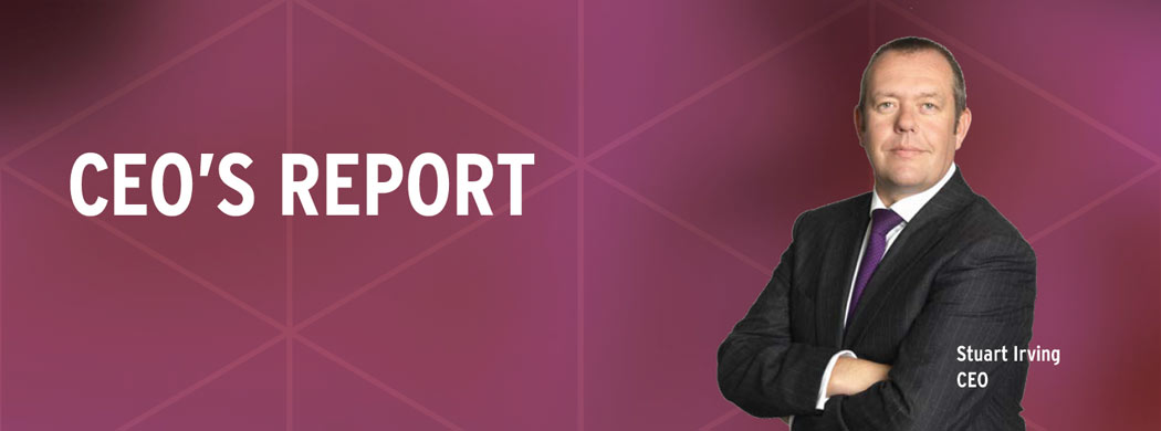 CEO's Report, Stuart Irving.